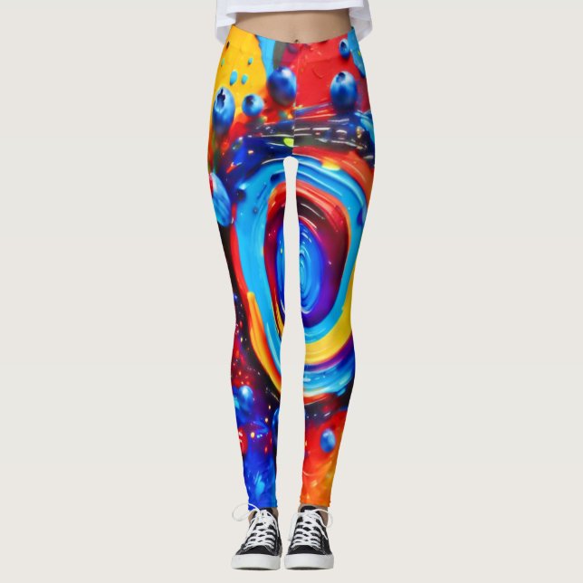 Legging Vibrante Berry Vortex (Frente)