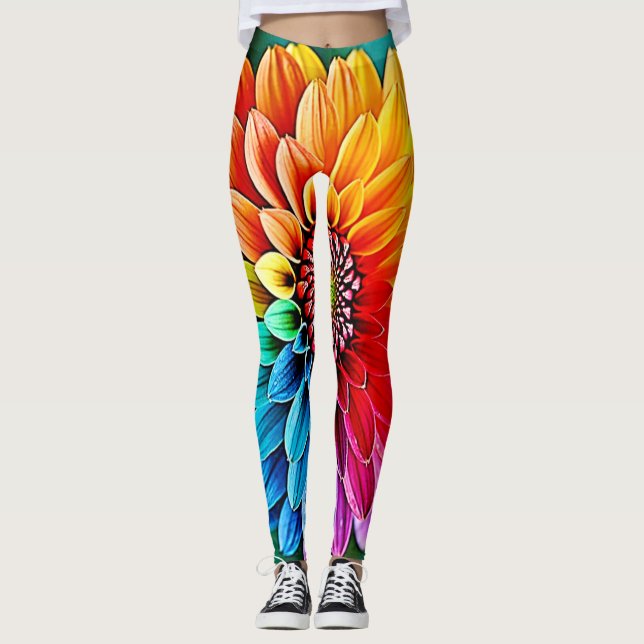 Legging Vibrante Bloom de Esperança e Joy Design (Frente)