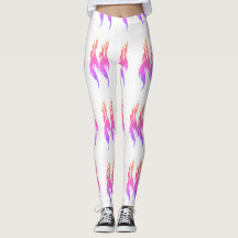 Vibrante Chama Fogo Rosa Impresso Cor Meninas Mulh