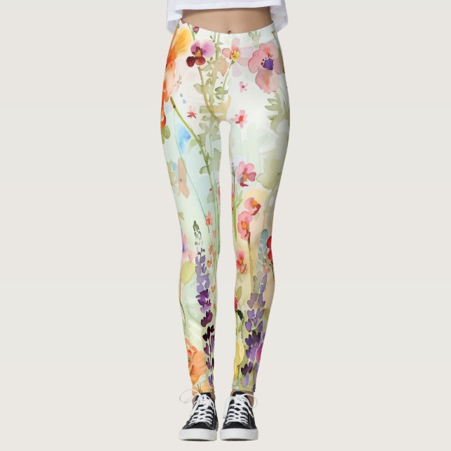 Legging Vibrante Flor Silvestre (Frente)