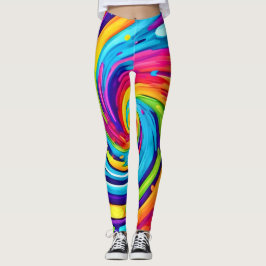 Legging Vibrante vórtice no relâmpago artístico