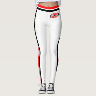 Legging Viciado em Malhação Branco Vermelho Preto