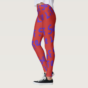 Legging Vida do surf Thunder_Cove azul vermelho