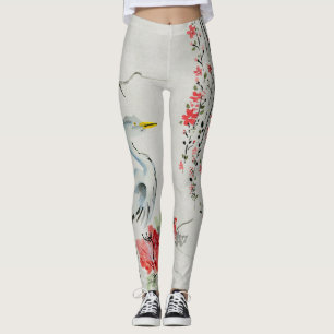 Legging Videiras & caneleiras florais japonesas do design