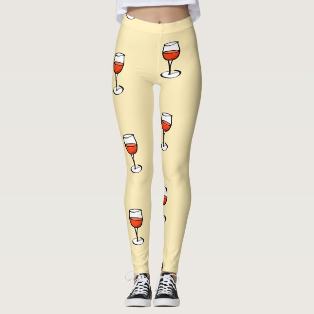 Legging Vidro de vinho em laranja (Frente)