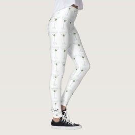 Legging Vidro legal e azeitona de Martini com monograma