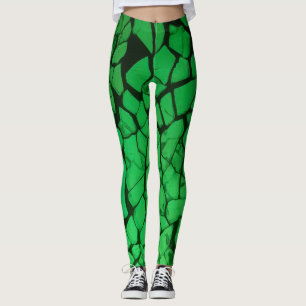 Legging Vidro quebrado verde