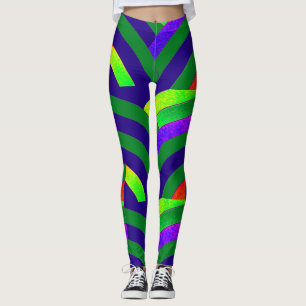 Legging vigas verdes/azuis modernas chiques