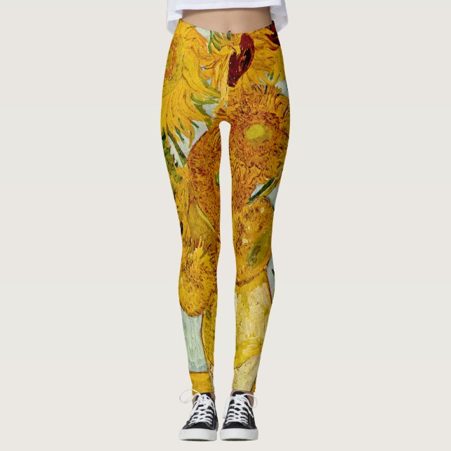 Legging Vincent Van Gogh 12 Girassóis Impressionista (Frente)