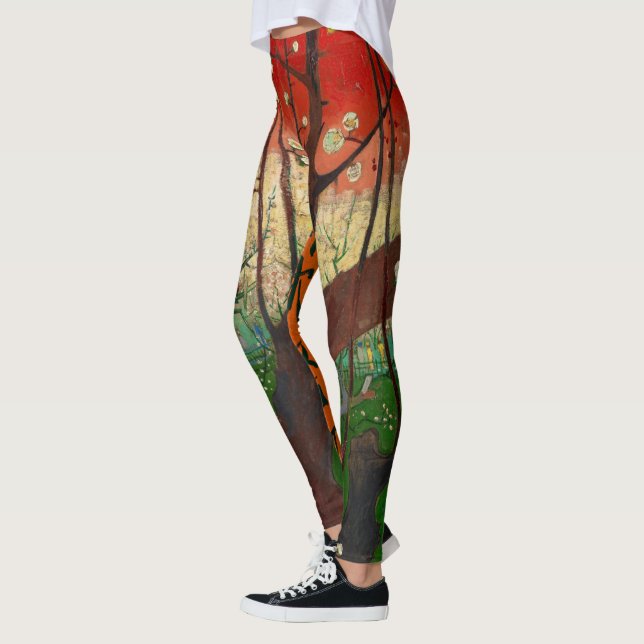 Legging Vincent van Gogh - Árvore de ameixa de flores (Esquerda)
