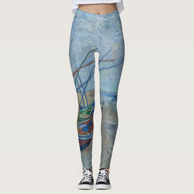 Legging Vincent Van Gogh - Barcos de Pesca na Praia (Frente)