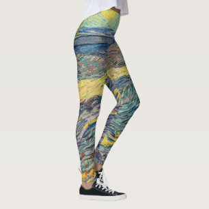 Legging Vincent van Gogh - Campo com lavoura de fazendeiro