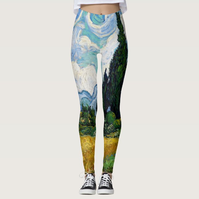 Legging Vincent Van Gogh - Campo de Trigo com Cipras (Frente)