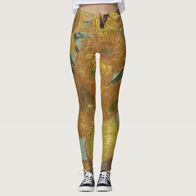 Legging Vincent van Gogh - girassóis, 1889 (Frente)