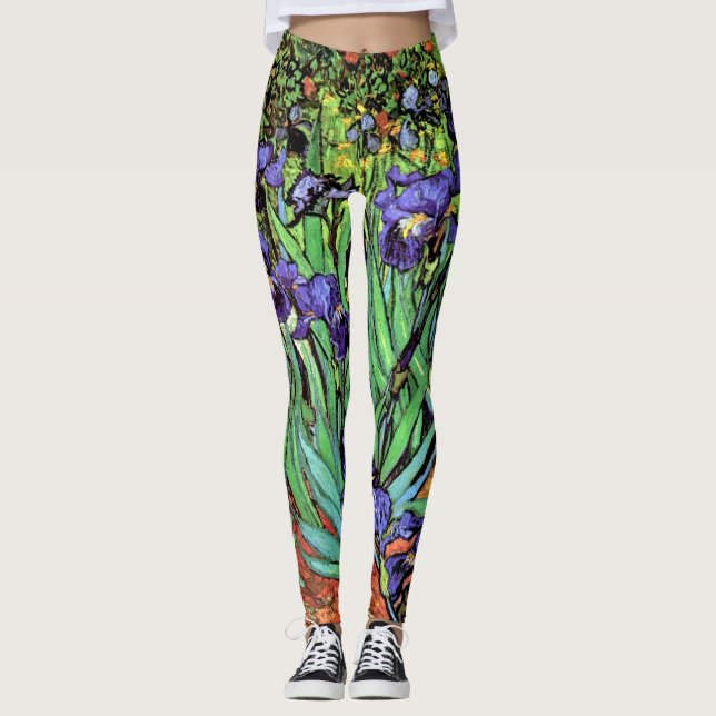 Legging Vincent Van Gogh - Íris - Amante de Flores Arte Fi (Frente)