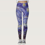 Legging Vincent Van Gogh Starry Night Vintage Fine Art<br><div class="desc">Vincent van Gogh Starry Night Fine Art Painting Starry Night Starry Night é uma pintura do artista poste-impressionista holandês Vincent van Gogh. O céu azul à noite está cheio de nuvens, estrelas e uma lua crescente brilhante. A Noite Estrelada é a única noturna na série de visões da janela do...</div>