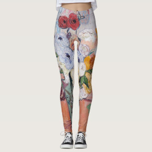 Legging Vincent van Gogh - Vase com Rosas e Anêmonas