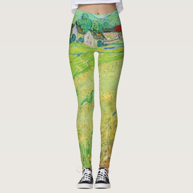 Legging Vincent van Gogh - Vista dos navios perto de Auver (Frente)
