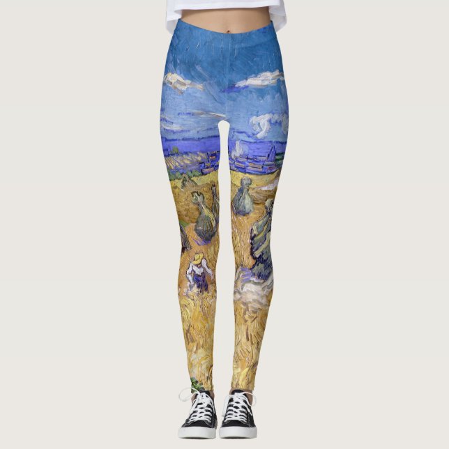 Legging Vincent van Gogh - Wheat Stacks with Reapers (Frente)