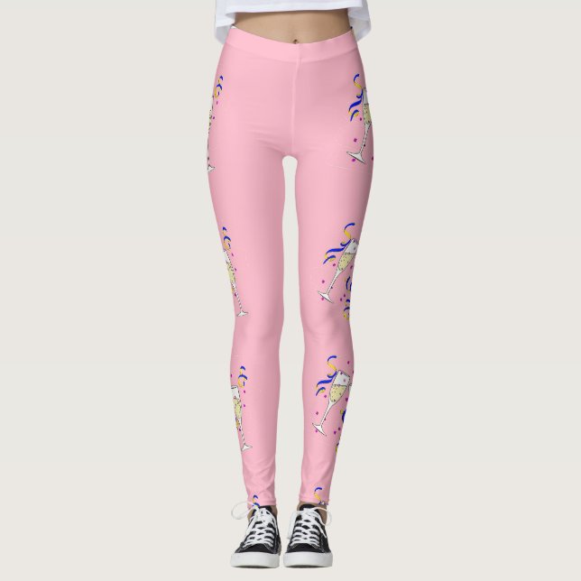 Legging vinho amarelo a rosa (Frente)