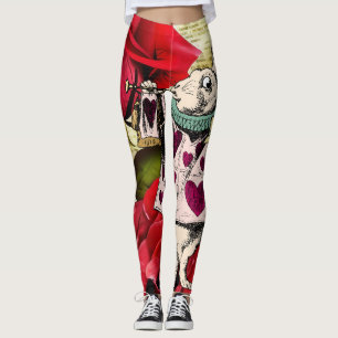 Legging Vintage Alice no Coelho Branco da Maravilha