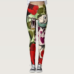 Legging Vintage Alice no Coelho Branco da Maravilha