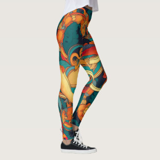 Legging Vintage Amazon | Padrão Colorido