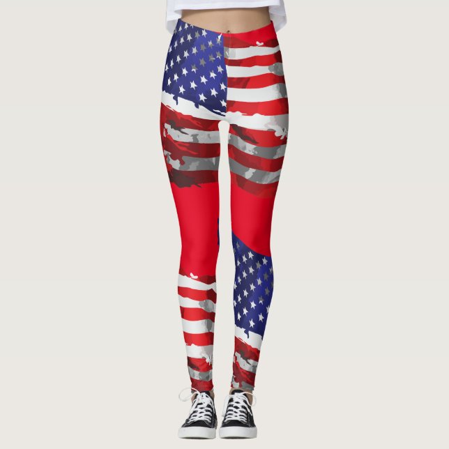 Legging Vintage American Flag Thunder_Cove (Frente)