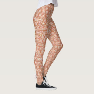 Legging Vintage Beige Ensyucha Asanoha Japão - Padrão Le