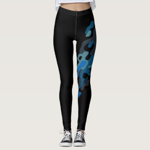 Legging Vintage Camo Camouflage Streak Blue
