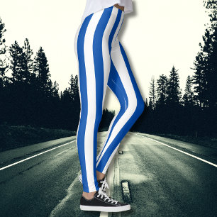 Legging Vintage Classic Blue & White Stripes