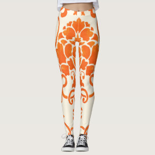 Legging Vintage Damask: Elegante Textura sem costura