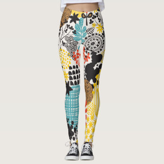 Legging Vintage Floral: Fundo de Grass Sem Costura