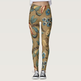 Legging Vintage Floral Impressão