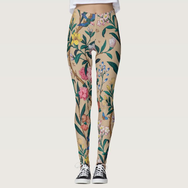Legging Vintage Floral Impressão (Frente)