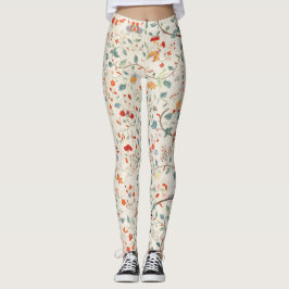Legging Vintage Floral Impressão