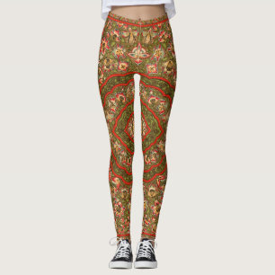Legging Vintage Floral Indian Rug Pattern