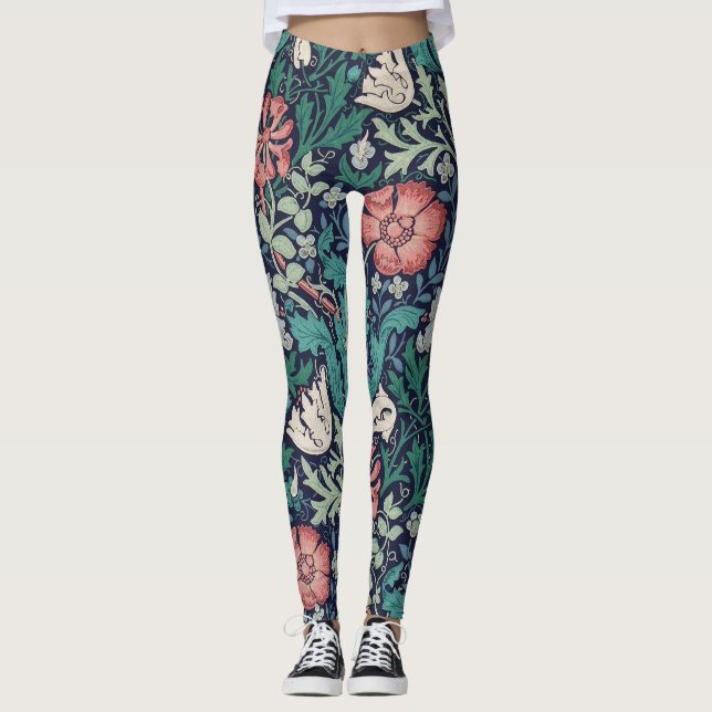 Legging Vintage Floral Pattern, William Morris (Frente)
