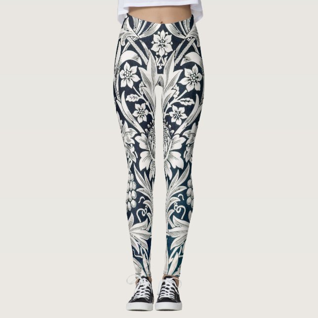 Legging Vintage Floral Pattern, William Morris (Frente)