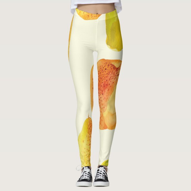 Legging Vintage Fruta de Aquarela Fresca (Frente)
