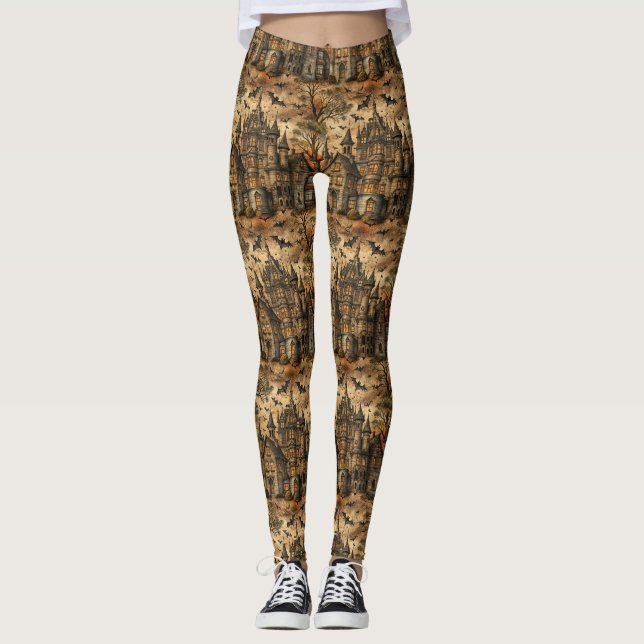 Legging Vintage Haunted House (2) (Frente)