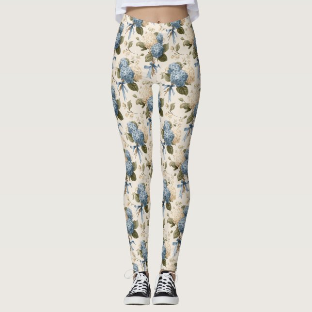 Legging Vintage Hydrangea Bouquet Pattern (Frente)