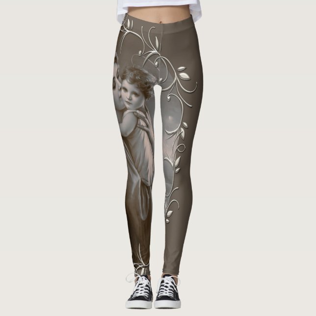 Legging Vintage Madonna e Child com Silver Frame (Frente)