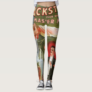 Legging Vintage Magic Poster, Excelente Blackstone Magistr