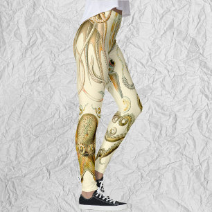 Legging Vintage Octopus Squid Gamochonia by Ernst Haeckel