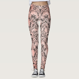 Legging Vintage Pale Lace em Preto