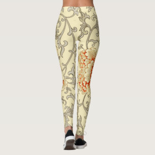 Legging Vintage Pink Cinza Botânica Floral