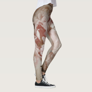 Legging Vintage Pink e White Watercolor Floral