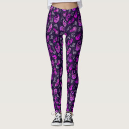 Legging Vintage Purple Paisley