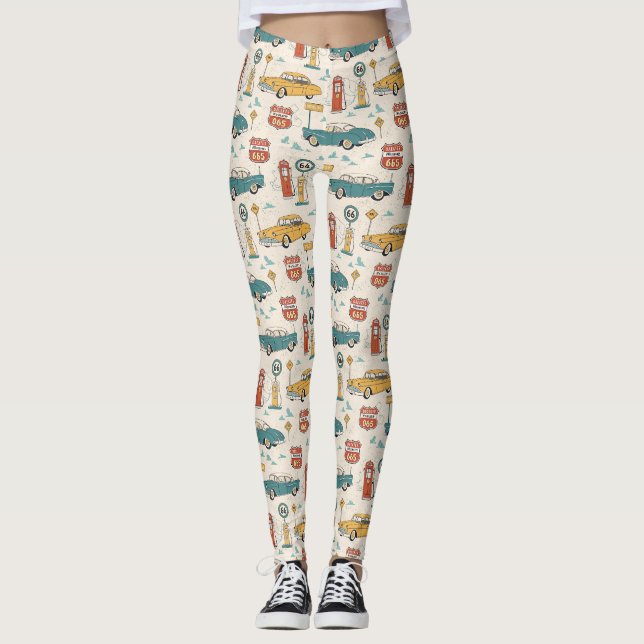 Legging Vintage Road Trip Pattern (1) (Frente)